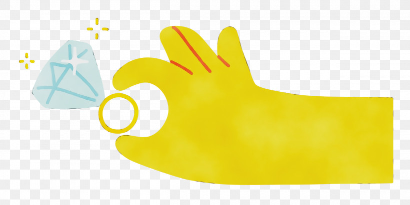 Safety Glove Yellow Meter Font Glove, PNG, 2500x1256px, Hand, Glove, Hm, Material, Meter Download Free