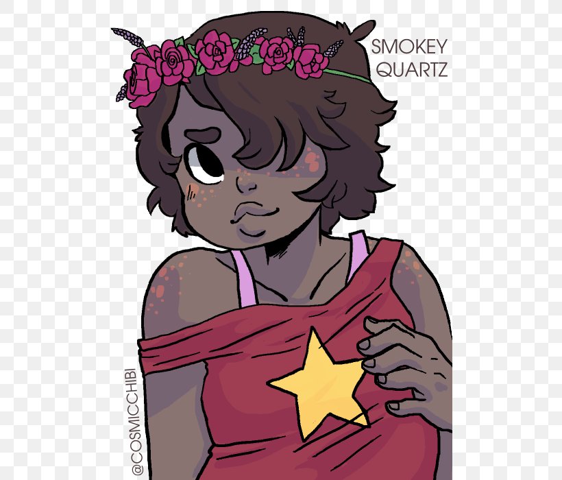 Smoky Quartz Steven Universe: Save The Light Amethyst Fan Art, PNG, 500x700px, Watercolor, Cartoon, Flower, Frame, Heart Download Free