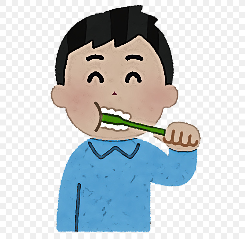 Cartoon Tooth Brushing Nose Smile Leaf Vegetable, PNG, 660x800px, Cartoon, Leaf Vegetable, Nose, Smile, Tooth Brushing Download Free