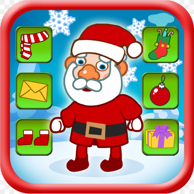 Santa Claus Christmas Technology Recreation Clip Art, PNG, 1024x1024px, Santa Claus, Area, Christmas, Fictional Character, Google Play Download Free