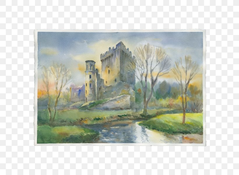 Blarney Castle Watercolor Painting Ireland In Watercolour, PNG, 600x600px, Blarney Castle, Acrylic Paint, Art, Bank, Blarney Download Free