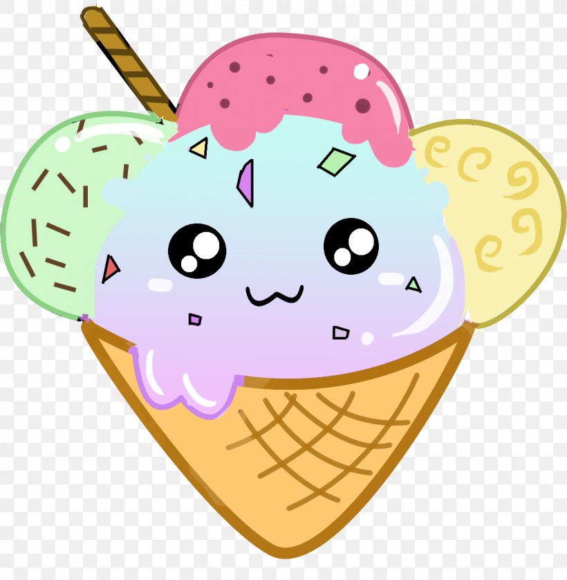 Ice Cream Cones Food Drawing Kavaii, PNG, 1130x1155px, Watercolor, Cartoon, Flower, Frame, Heart Download Free