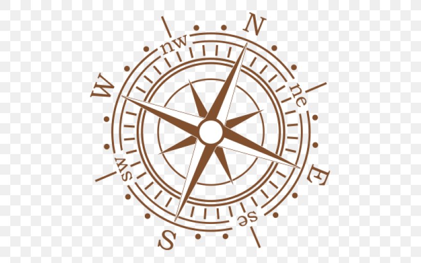 Vector Graphics Image Clip Art Compass Illustration, PNG, 512x512px, Compass, Area, Bicycle Wheel, Clock, Drawing Download Free