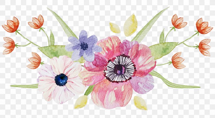 Watercolor Painting, PNG, 3500x1930px, Watercolor Painting, Cut Flowers, Drawing, Flora, Floral Design Download Free