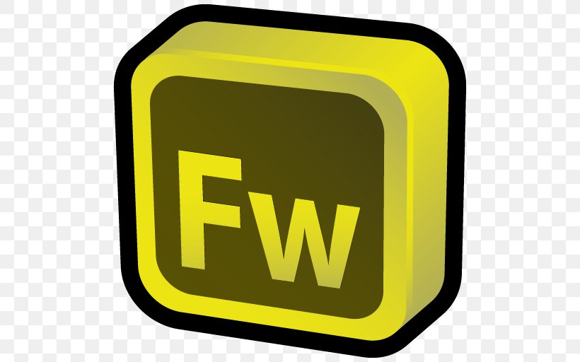 Area Brand Trademark Yellow, PNG, 512x512px, Adobe Fireworks, Adobe Animate, Adobe Creative Cloud, Adobe Indesign, Adobe Systems Download Free
