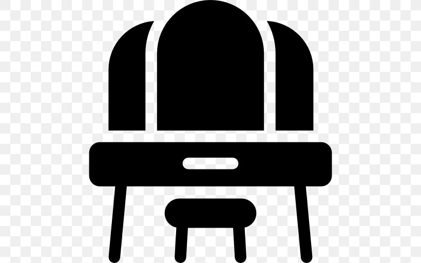 Chair Bedside Tables Clip Art, PNG, 512x512px, Chair, Bedroom, Bedside Tables, Black, Black And White Download Free
