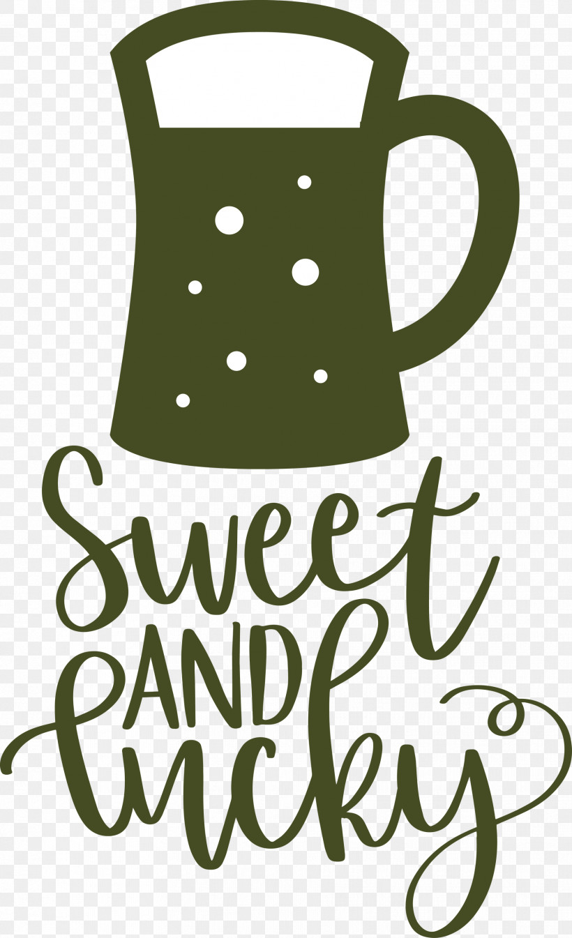 Sweet And Lucky St Patricks Day, PNG, 1828x3000px, St Patricks Day, Coffee, Coffee Cup, Green, Line Download Free