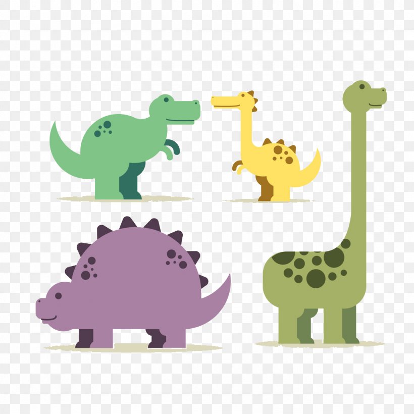 Dinosaur Download Euclidean Vector, PNG, 1024x1024px, Dinosaur, Cartoon, Giraffe, Giraffidae, Grass Download Free