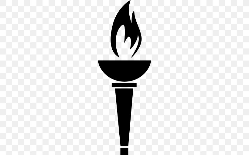 Torch Symbol Clip Art, PNG, 512x512px, Torch, Black And White, Drawing, Flame, Logo Download Free