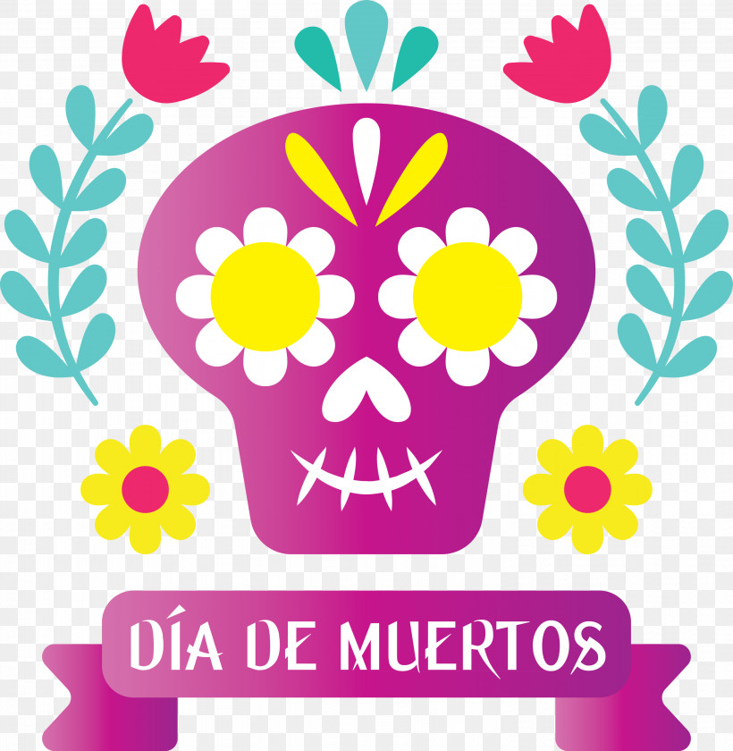 Day Of The Dead Día De Muertos, PNG, 2928x3000px, Day Of The Dead, Area, D%c3%ada De Muertos, Floral Design, Line Download Free
