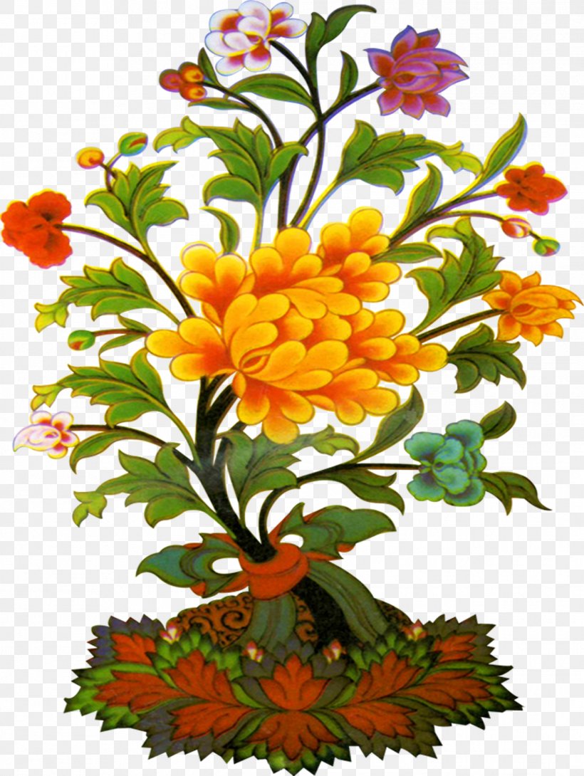 Tibetan People Floral Design Ashtamangala, PNG, 1344x1787px, Tibet, Annual Plant, Ashtamangala, Calendula, Chrysanths Download Free