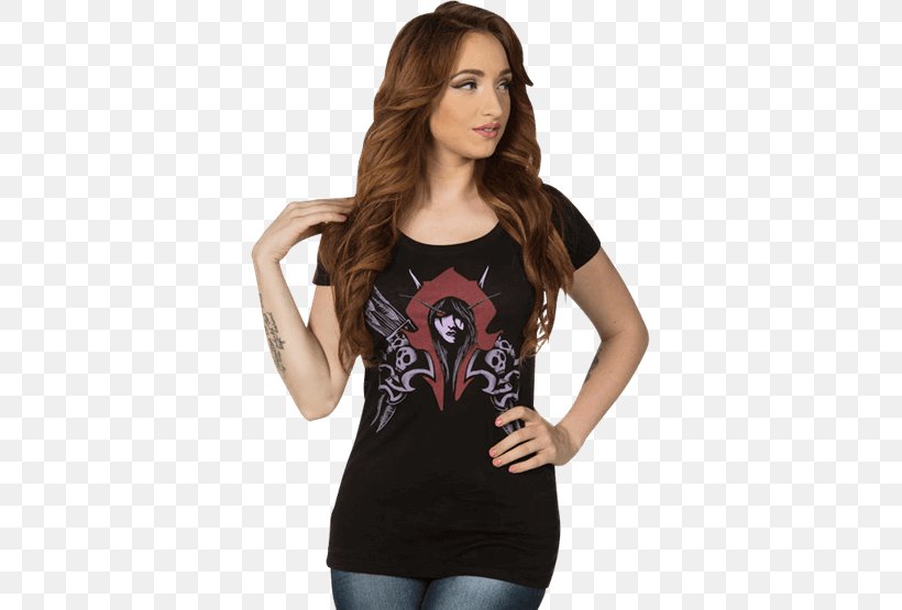T-shirt World Of Warcraft: Legion Hoodie Sleeve Sylvanas Windrunner, PNG, 555x555px, Tshirt, Clothing, Hood, Hoodie, Jacket Download Free