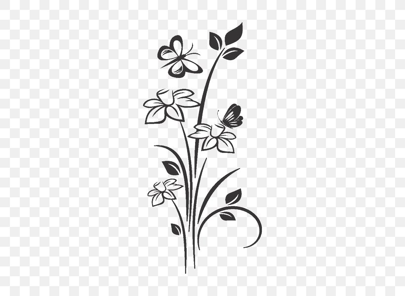 Wall Decal Sticker Painting Idea, PNG, 600x600px, Wall Decal, Black And White, Blume, Branch, Decal Download Free