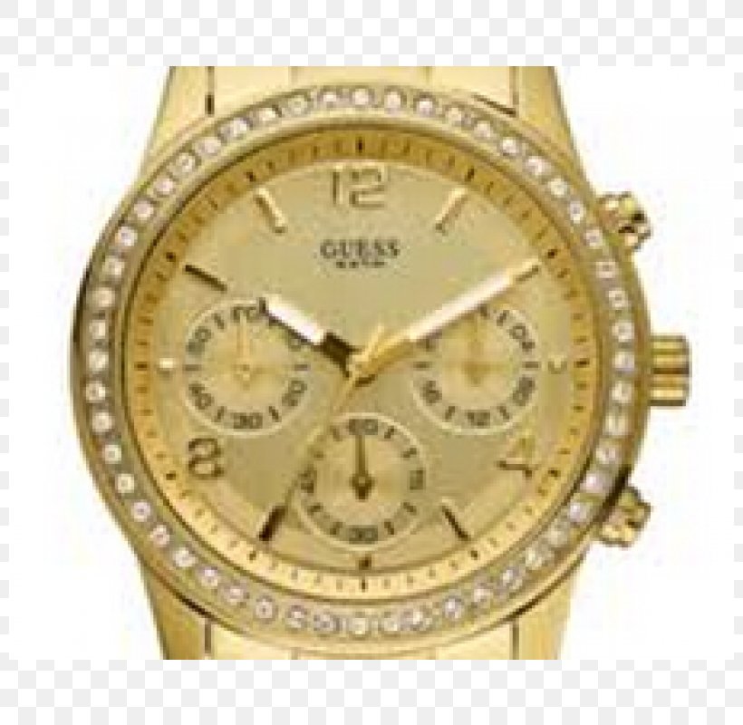 Watch Guess Chronograph Gold Dial, PNG, 800x800px, Watch, Beige, Brand, Chronograph, Colored Gold Download Free