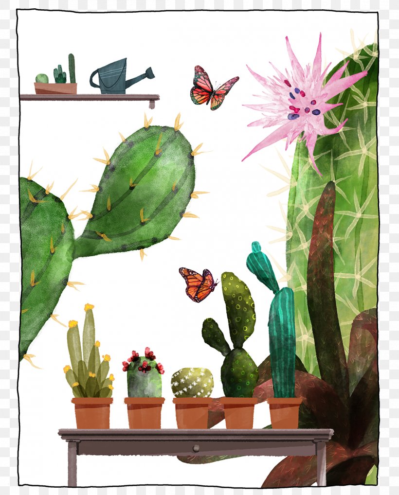 Florence Cactus Illustrator Book Design, PNG, 1200x1491px, Florence, Book, Botany, Cactus, Child Download Free