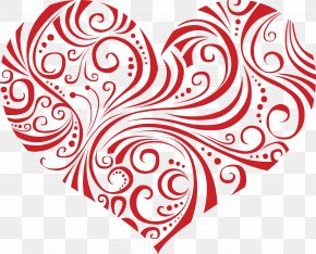 GOLDEN HEART - Valentine's Day Drawing Art Ornament Stencil PNG