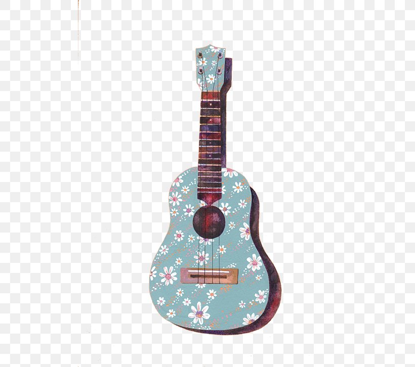 Small Fresh Guitar, PNG, 511x726px, Watercolor, Cartoon, Flower, Frame, Heart Download Free