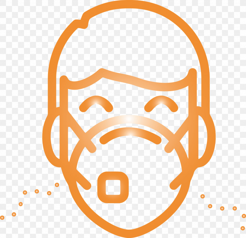 Man With Medical Mask Corona Virus Disease, PNG, 3000x2907px, Man With Medical Mask, Corona Virus Disease, Line, Orange, Symbol Download Free