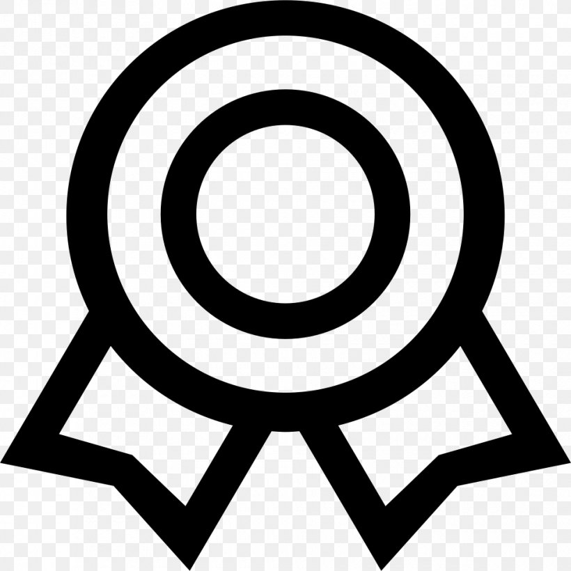 Ribbon Prize Symbol, PNG, 980x980px, Ribbon, Area, Badge, Black And White, Button Download Free