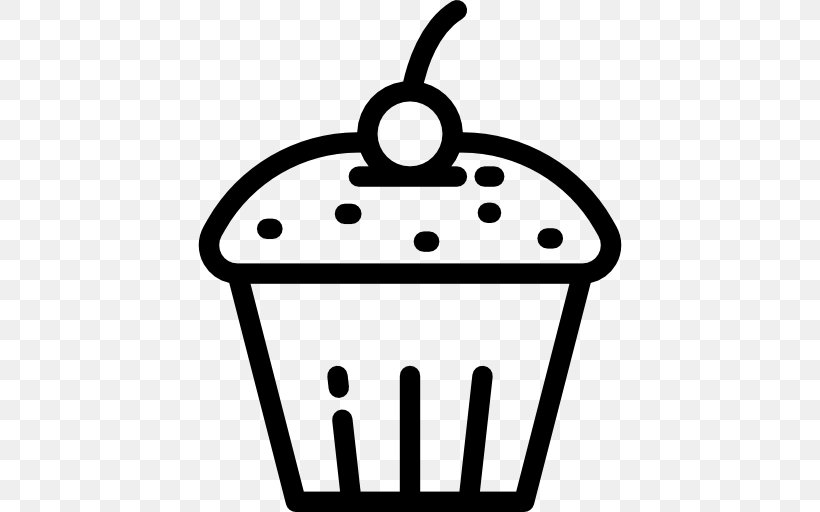 Cupcake Muffin Cream Cafe Madeleine, PNG, 512x512px, Cupcake, Artwork, Baking, Black And White, Cafe Download Free