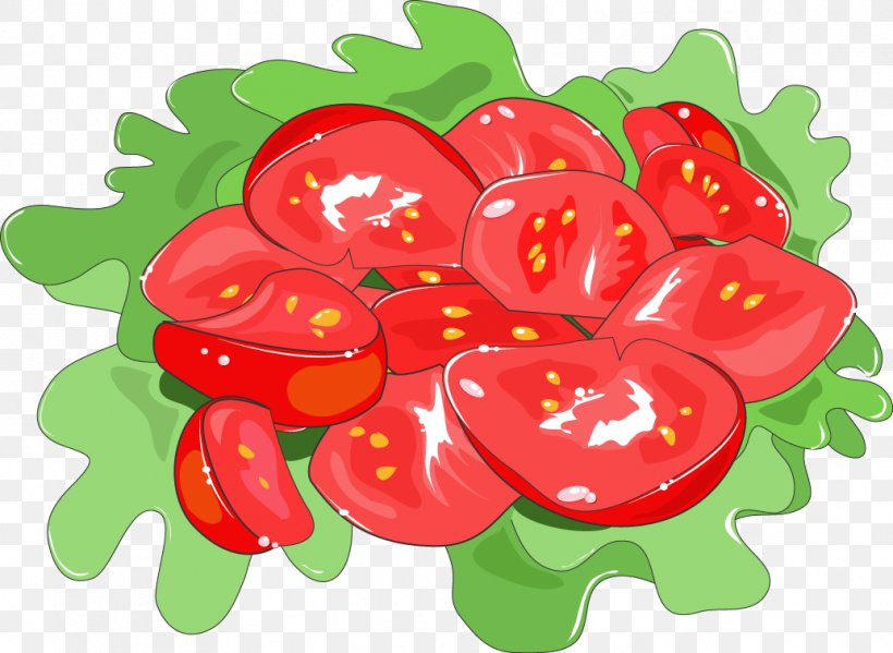 Strawberry Food Salad Servier Medical Tomato, PNG, 1034x756px, Strawberry, Cherry, Flower, Flowering Plant, Food Download Free