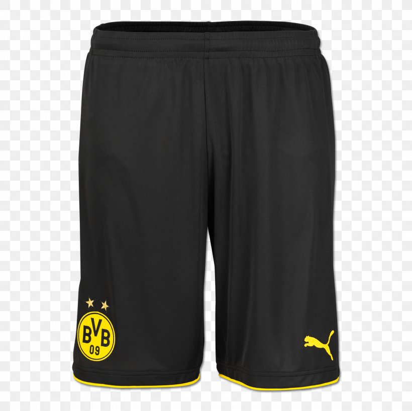 Borussia Dortmund FC Bayern Munich Puma Pelipaita 2016–17 Bundesliga, PNG, 1600x1600px, Borussia Dortmund, Active Pants, Active Shorts, Bermuda Shorts, Black Download Free