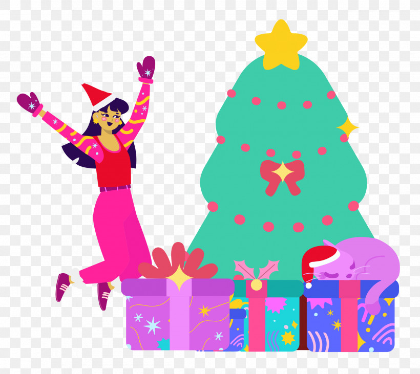 Christmas Tree Party Christmas, PNG, 2500x2230px, Christmas Tree, Bauble, Character, Christmas, Christmas Day Download Free