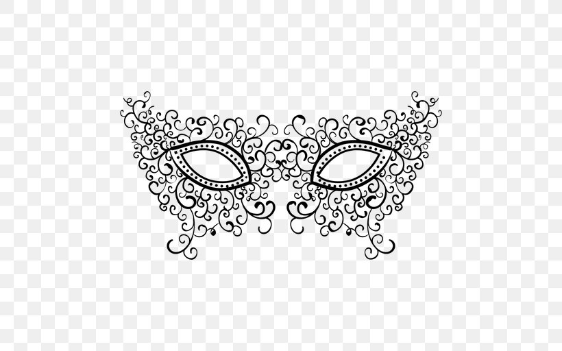 Masquerade Ball Mask, PNG, 512x512px, Masquerade Ball, Area, Ball, Black And White, Body Jewelry Download Free