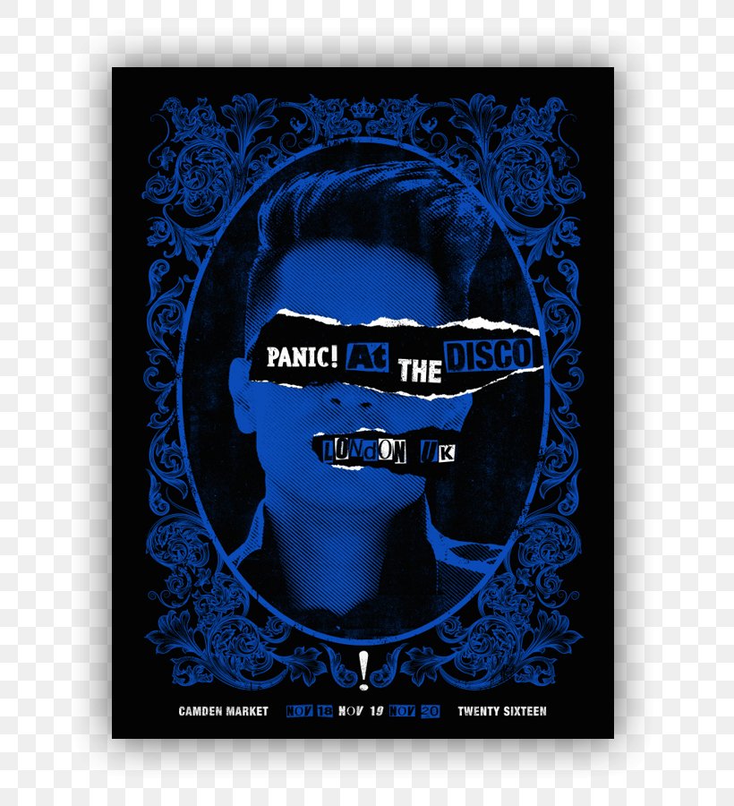 Panic! At The Disco Graphic Design We Heart It, PNG, 673x900px, Panic At The Disco, Album Cover, Blue, Brendon Urie, Electric Blue Download Free
