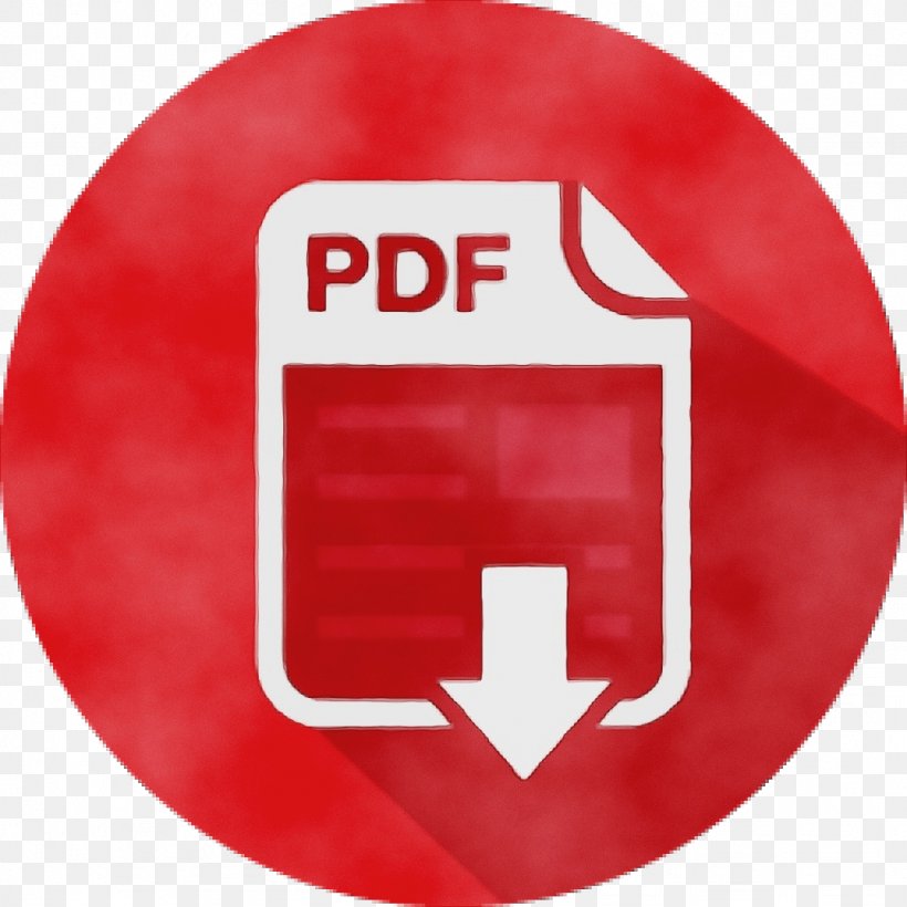 Pdf Logo, PNG, 1024x1024px, Watercolor, Datasheet, Document, Elektor, End User Download Free