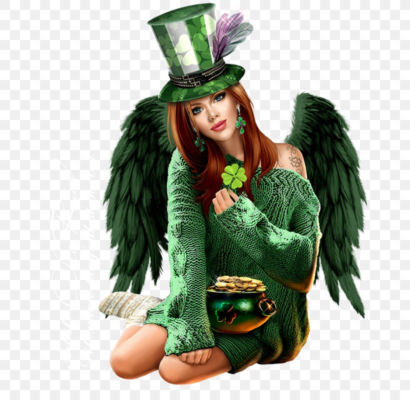 Saint Patrick's Day Ireland Woman, PNG, 694x800px, Ireland, Costume, Fictional Character, Figurine, Fourleaf Clover Download Free