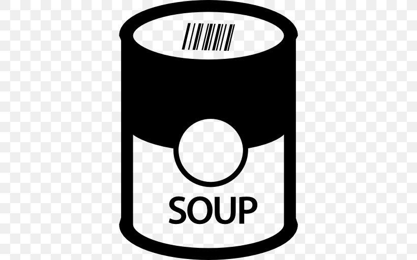 Campbell's Soup Cans Tomato Soup Tin Can Campbell Soup Company Beverage Can, PNG, 512x512px, Campbell S Soup Cans, Area, Beverage Can, Black, Black And White Download Free