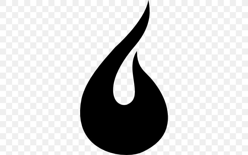 Flame Fire Clip Art, PNG, 512x512px, Flame, Black And White, Combustion, Crescent, Fire Download Free