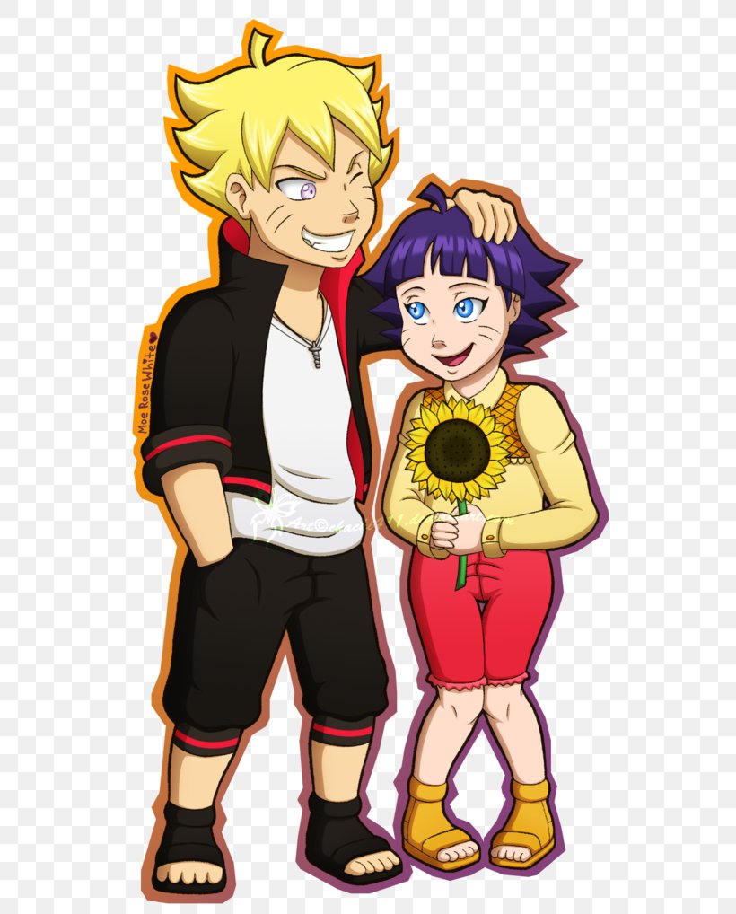 Himawari Uzumaki Boruto Uzumaki DeviantArt Drawing, PNG, 600x1018px, Watercolor, Cartoon, Flower, Frame, Heart Download Free