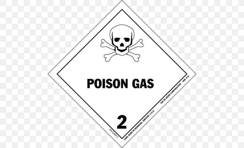 HAZMAT Class 2 Gases Dangerous Goods Poison Toxicity, PNG, 500x500px, Hazmat Class 2 Gases, Area, Art, Black, Black And White Download Free