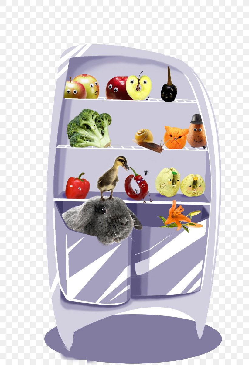 Refrigerator Cartoon, PNG, 721x1201px, Refrigerator, Cartoon, Designer, Food, Home Appliance Download Free