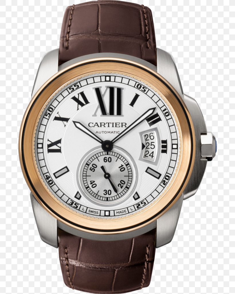 Cartier Calibre De Cartier Diver Watch Chronograph Gold, PNG, 692x1024px, Cartier, Automatic Watch, Brand, Brown, Cartier Calibre De Cartier Diver Download Free