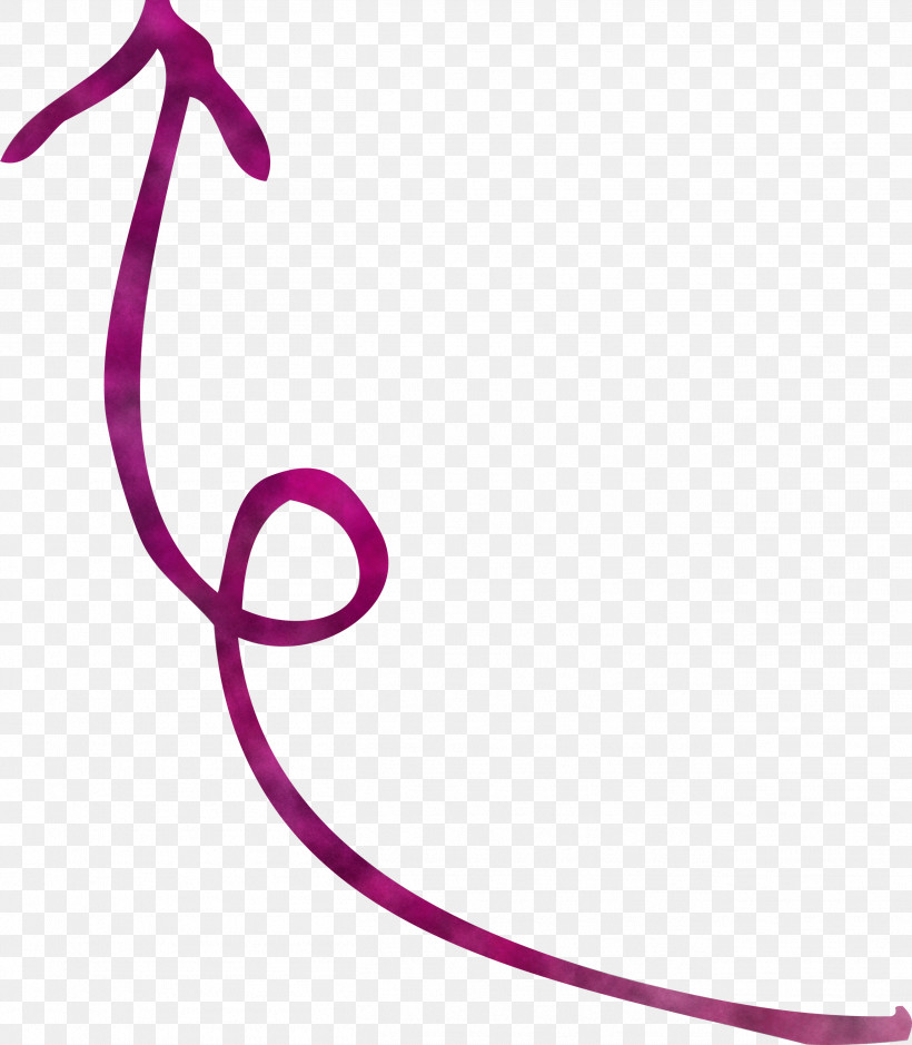 Curved Arrow, PNG, 2618x3000px, Curved Arrow, Line, Magenta, Pink, Violet Download Free
