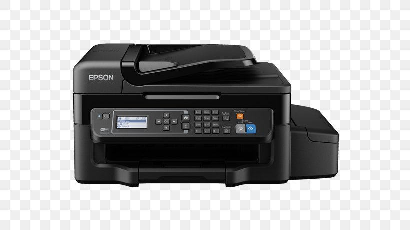 Multi-function Printer Inkjet Printing Epson EcoTank ET-4500, PNG, 690x460px, Multifunction Printer, Continuous Ink System, Electronic Device, Epson, Image Scanner Download Free