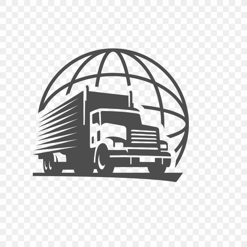 Vector Graphics Royalty-free Logo Truck Illustration, PNG, 2107x2107px, Royaltyfree, Black, Black And White, Brand, Cargo Download Free