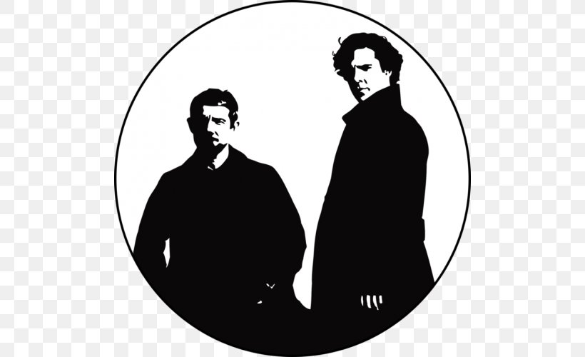 Dr. John Watson Sherlock Holmes 221B Baker Street The Hound Of The Baskervilles Inspector Lestrade, PNG, 500x500px, 221b Baker Street, Dr John Watson, Art, Benedict Cumberbatch, Black Download Free