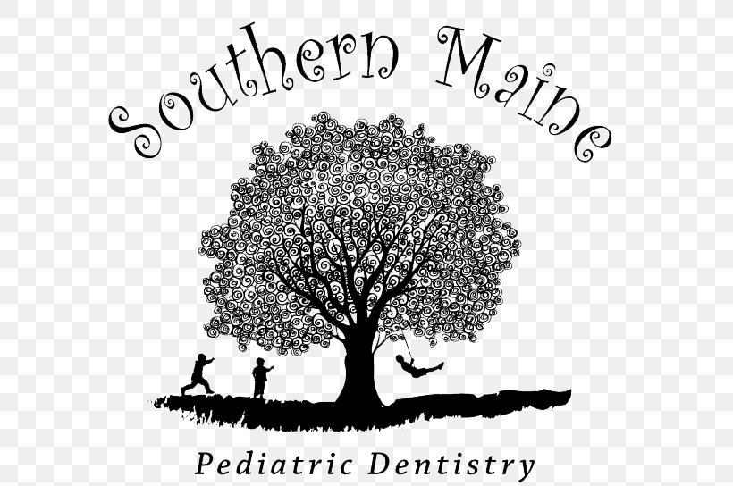 Southern Maine Pediatric Dentistry Pediatrics, PNG, 630x544px, Dentist, Black And White, Branch, Brand, Breast Cancer Download Free