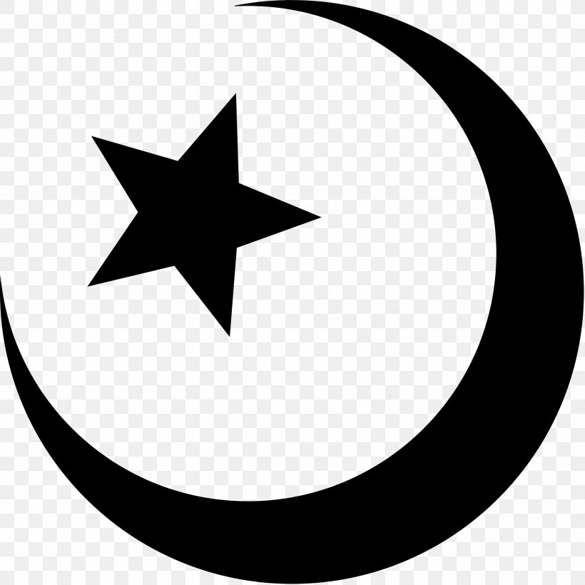 Symbols Of Islam Religious Symbol Star And Crescent, PNG, 1920x1920px, Symbols Of Islam, Area, Artwork, Black And White, Christian Cross Download Free