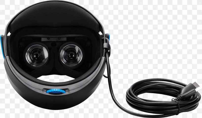 Virtual Reality Headset Head-mounted Display Laptop Windows Mixed Reality, PNG, 2999x1753px, Virtual Reality Headset, Acer, Audio, Camera Accessory, Camera Lens Download Free