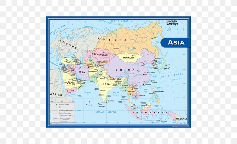 World Map Teacher Asia Chart, PNG, 500x500px, Map, Area, Asia, Atlas, Border Download Free