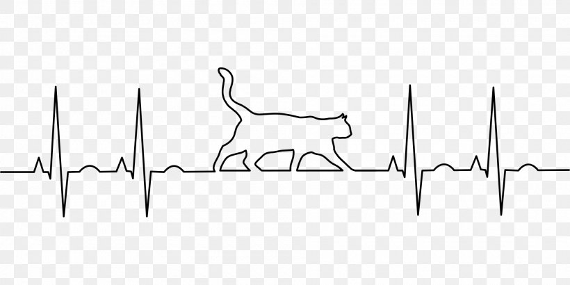 Cat Veterinarian Medicine Electrocardiography Disease, PNG, 1920x960px, Cat, Area, Arm, Black, Black And White Download Free
