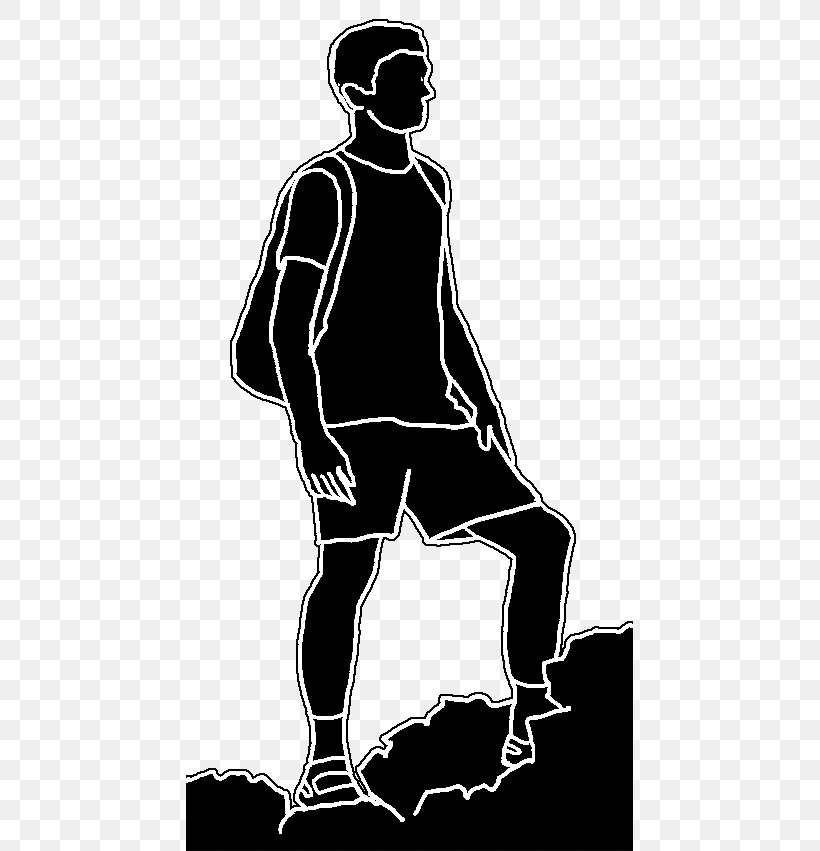 Silhouette Homo Sapiens Drawing Hand Climbing, PNG, 447x851px, Silhouette, Arm, Art, Black, Black And White Download Free