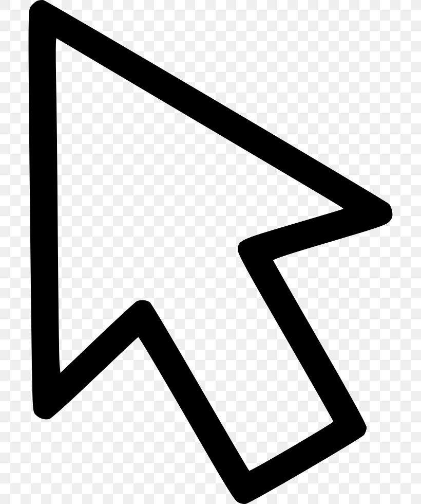 Computer Mouse Arrow Pointer Point And Click, PNG, 710x980px, Computer Mouse, Area, Black, Black And White, Cursor Download Free