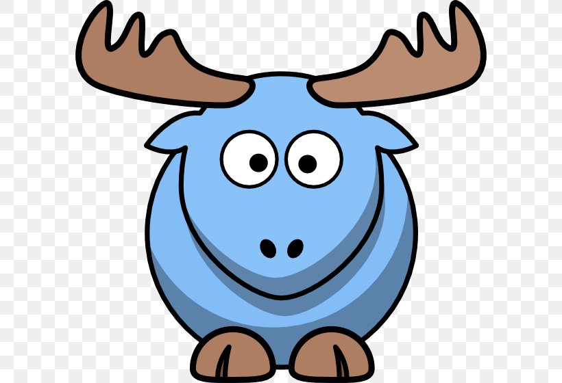 Moose Deer Elk Clip Art, PNG, 600x560px, Moose, Antler, Artwork, Black And White, Cartoon Download Free