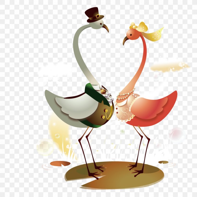 Red-crowned Crane Love Clip Art, PNG, 1001x1001px, Crane, Beak, Bird, Drinkware, Feeling Download Free